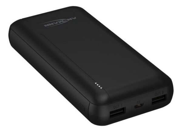 ANSMANN AG Powerbank 20000mAh - Power Bank 2 USB Ports & LED Statusanzeige Powerbank 20000 mAh (3.7 V)