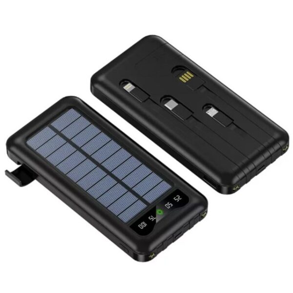 Frentree Powerbank inklusive Stecker Solar Powerbank, mit Taschenlampe, Kapazität von 1000 mAh für Unterwegs