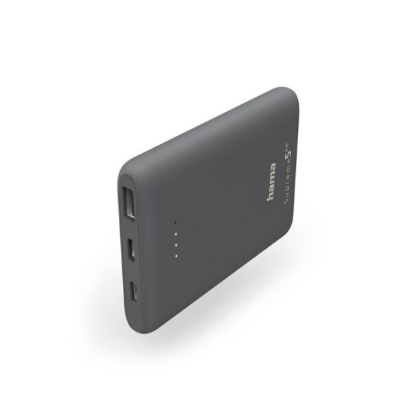 Hama HAMA Power Pack "Supreme 5HD" 5000mAh, Ausgang: USB-C, Grau Powerbank