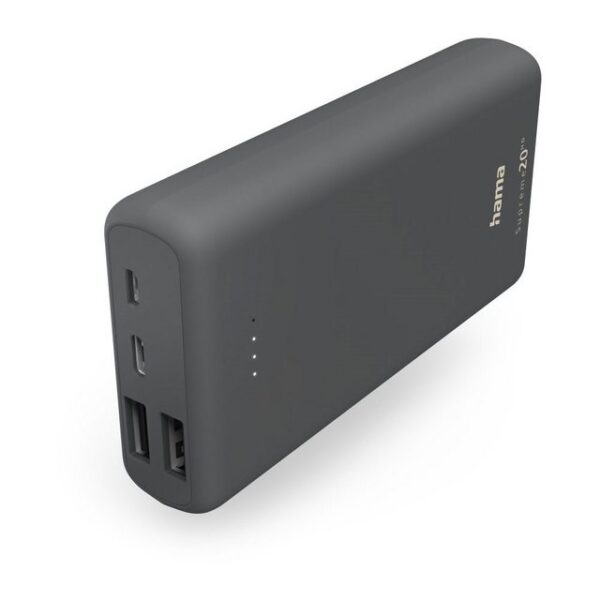 Hama Hama Power Pack Supreme 20HD 20.000mAh grau - Powerbank Powerbank Hama Power Pack Supreme 20HD, Klein und leicht für unterwegs