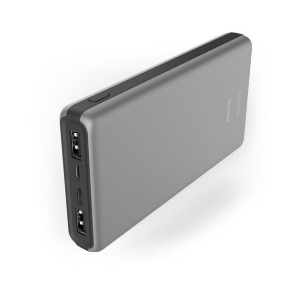 Hama Power Pack "ALU15HD" 15000mAh, 3 Ausgänge: 1x USB-C, 2x USB-A, Silber Solar Powerbank