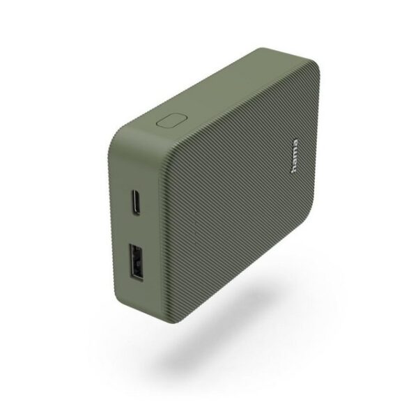 Hama Power Pack "Colour 10", 10000mAh, 2 Ausgänge: USB-C, USB-A, Grün Solar Powerbank