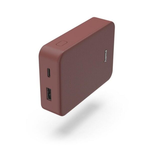 Hama Power Pack "Colour 10", 10000mAh, 2 Ausgänge: USB-C, USB-A, Rot Solar Powerbank