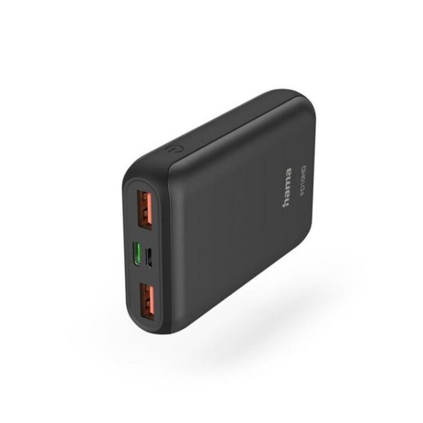 Hama Power Pack "PD10-HD", 10000mAh, 2x USB-A, 1x USB-C, für Schnellladen, Solar Powerbank