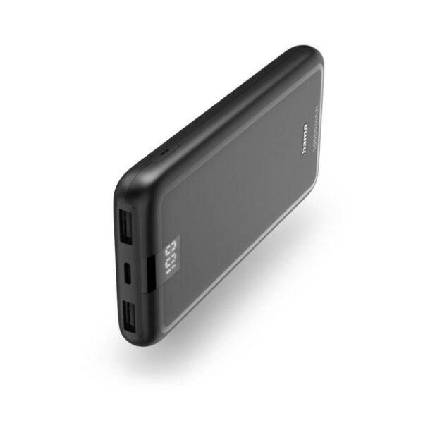 Hama Power Pack "Performance 10", 10000mAh, 3 Ausgänge: USB-C, 2x USB-A, Solar Powerbank