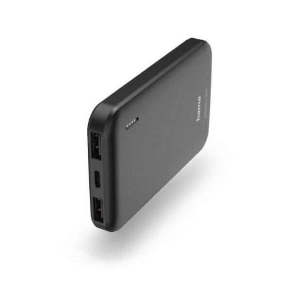 Hama Power Pack "Pocket 5", 5000mAh, Ausgänge: 2x USB-A, Anthrazit Solar Powerbank