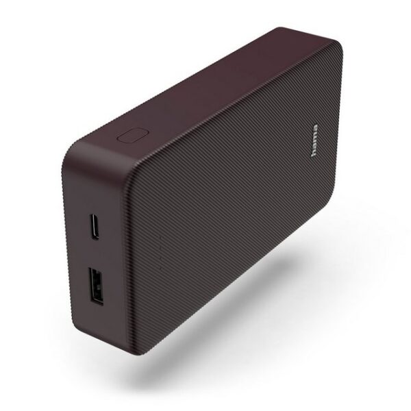 Hama Powerbank 20000mAh, 2 Ausgänge: USB-C, USB-A Powerbank 20000 mAh