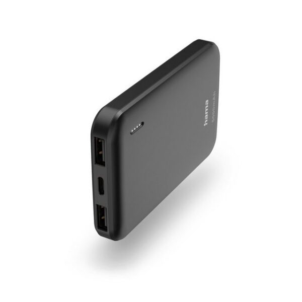 Hama Powerbank 5000mAh, 1x USB-C, 2x USB-A, Anthrazit, akkuschonend Laden Powerbank 5000 mAh