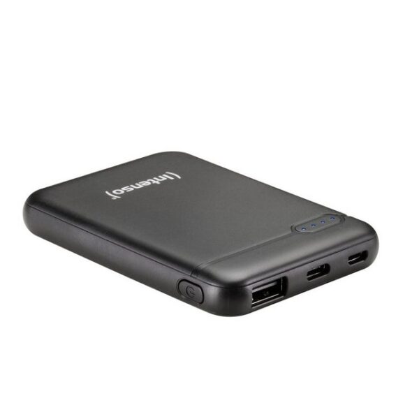 Intenso Intenso Powerbank XS5000 - Powerbank - 5000 mAh - 2.1 A USB, USB-C Powerbank XS5000 (1 St), Kurzschlussschutz, Überladungsschutz, 4 LED-Kontrollleuchten