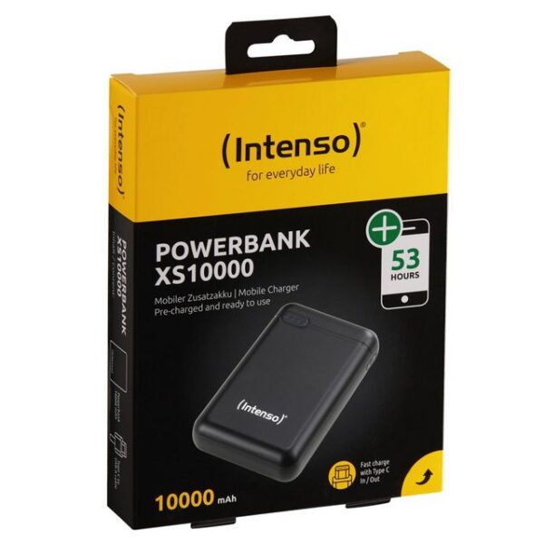 Intenso Powerbank mobile Slim XS 10000 mAh Typ A / C USB OUT schwarz Powerbank