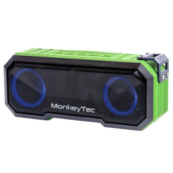 MonkeyTEC Bluetooth Lautsprecher 360°-Sound USB-C AUX IPX7 Wasserdicht Powerbank Bluetooth-Lautsprecher (Wasserdicht, Powerbankfunktion, Bluetooth Lautsprecher, starker Akku)