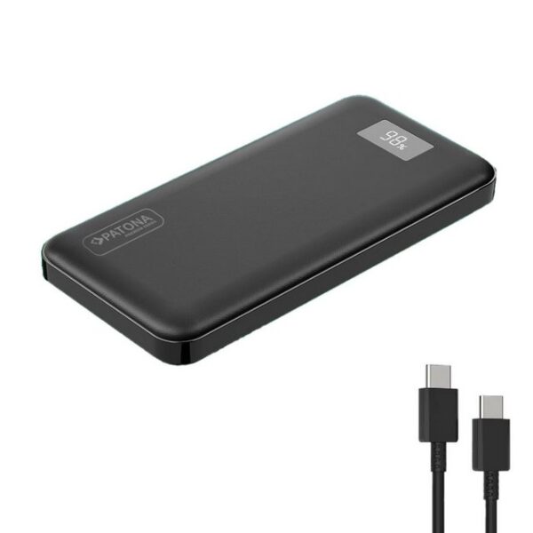 Patona Premium Powerbank Stark 3.0 PD20W 10.000mAh Powerbank Power-Bank 10000 mAh (1 St), USB-C USBC