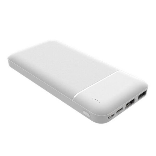 Qivee RM-10 Powerbank Li-Ion 10000 mAh (3,7 V, 1 St), Extra Dünn, 10000mAh, 4x Anschlüsse