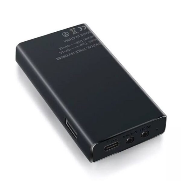 SpionProfi 32GB Mini Voice Recorder Diktiergerät Spion Ton Aufnahmegerät Auto Digitales Diktiergerät (2500mAH Powerbank mit Voice Recorder Diktiergerät Spion mit Magnet)