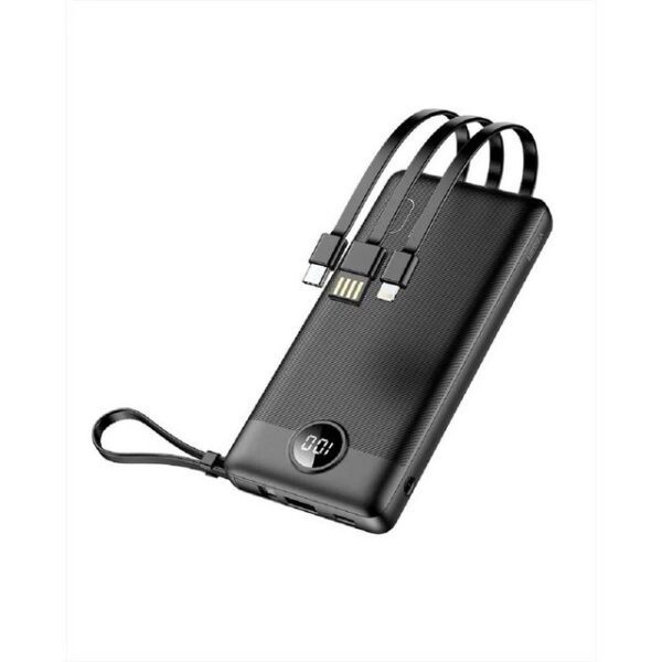 VEGER 10 000mAh (Micro + Typ C + iPhone) Ladekabel Schwarz Powerbank