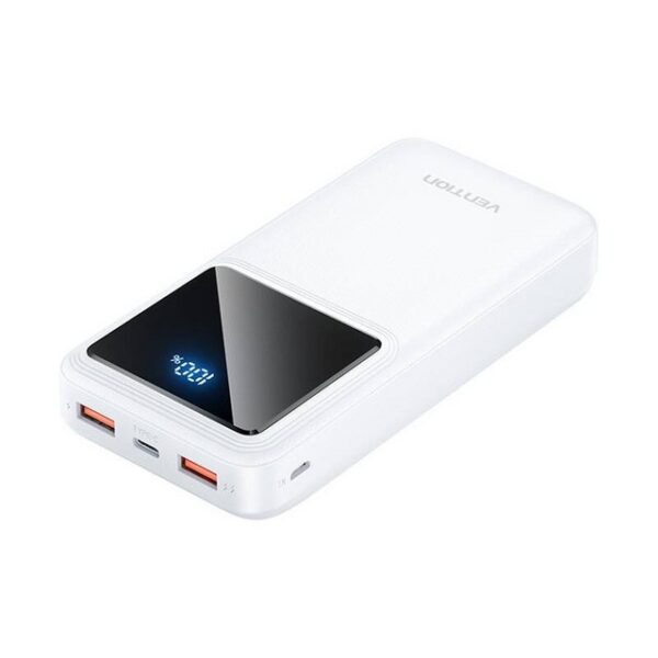 VENTION Powerbank 20000mAh, Micro-USB, USB-C, 2xUSB-A, 22,5W (weiß) Powerbank