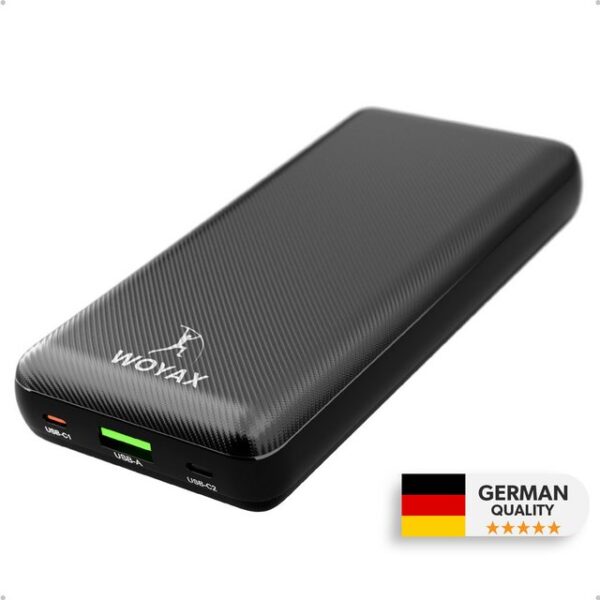 Woyax 25000mAh PowerBank 130W mit 3 Ports externer Akku Powerbank