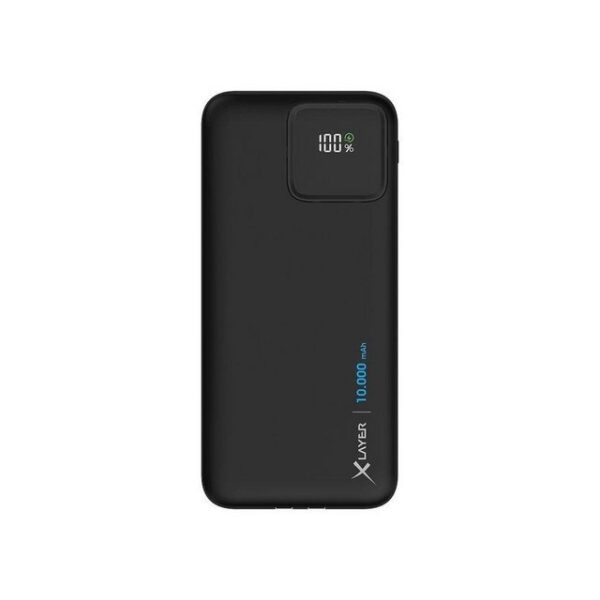 XLAYER Powerbank, 10.000 mAh, mit USB-C- und Lightning-Kabeln, PD 20W, Solar Powerbank