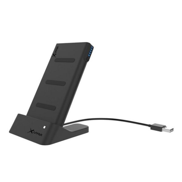 XLAYER Powerbank Wireless Charger with Dock Qi-zertifiziert 6000mAh Powerbank