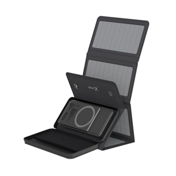 XLAYER XLayer Powerbank 10.000mAh mit Solarpanel Wireless Charger (Solar-Ladegerät, Solar-Ladegerät, Solar-Ladegerät)