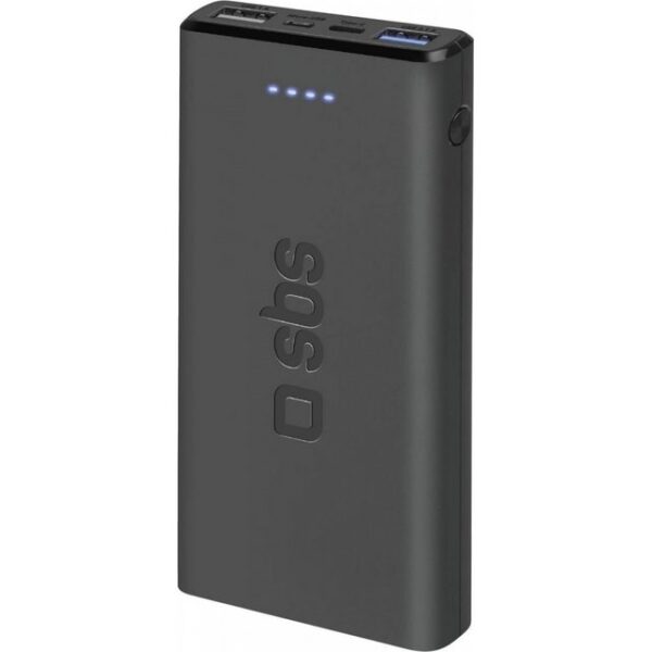 sbs SBS Powerbank 10.000 mAh mit 2 USB-Ausgängen. Powerbank SBS Powerbank 10.000 mAh 2 USB 2.1 A Schwarz, Schnelles Aufladen dank Intelligent Charge