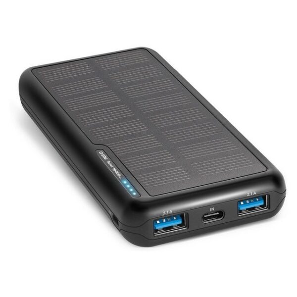 sbs TTBB10000SK Powerbank 10000 mAh Schwarz Solar Powerbank