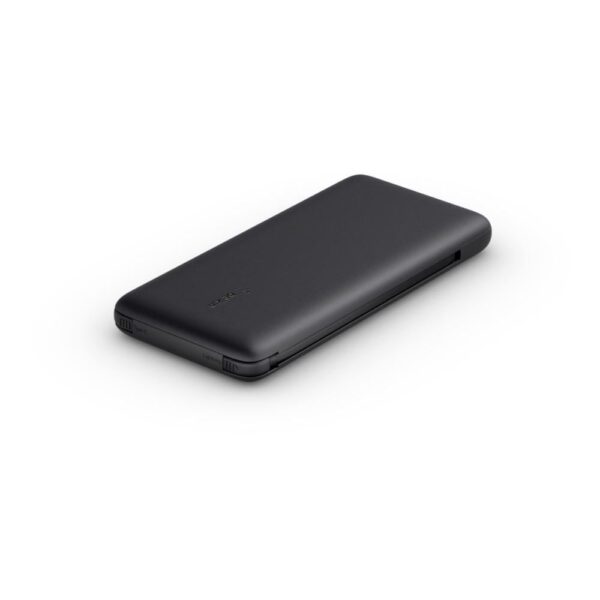 BoostCharge Plus BPB006btBLK 10000 mAh mit integrierten Kabeln (Schwarz) Powerbank