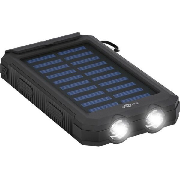 Goobay Outdoor Powerbank 8.0 mit Solar USB-Ladegerät