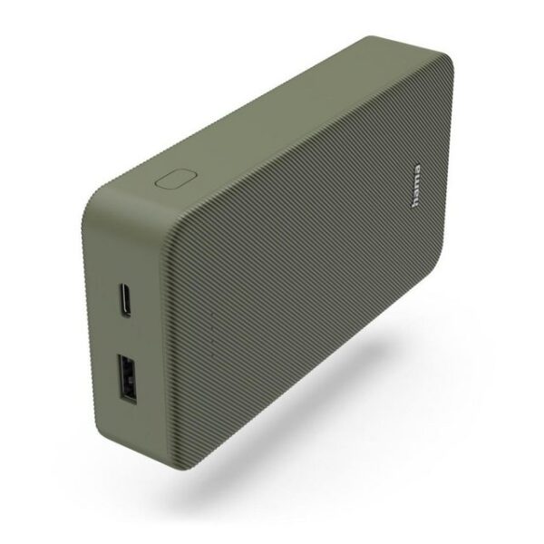 Hama Power Pack "Colour 20", 20000mAh, 2 Ausgänge: USB-C, USB-A, Grün Solar Powerbank