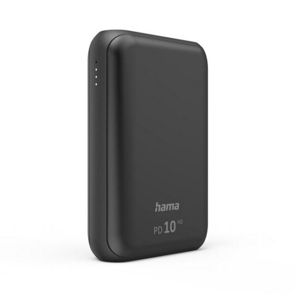 Hama Powerbank 10000mAh, 3 Ausgänge: 2x USB-A, 1x USB-C, für Schnellladen Powerbank 10000 mAh (3,7 V)