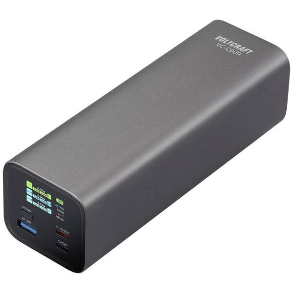 VOLTCRAFT PD140W Powerbank 27000 mAh mit LCD-Display Powerbank