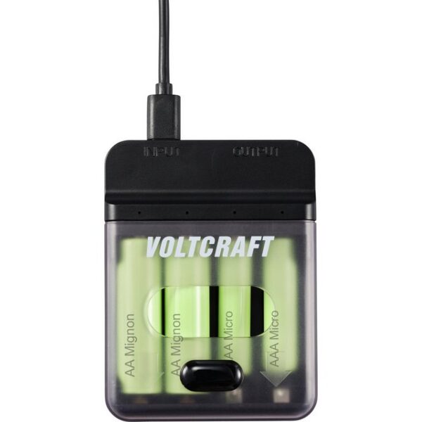 VOLTCRAFT VOLTCRAFT VC-BC4-PB1 2in1 Ladegerät & Powerbank Rundzellen-Lader