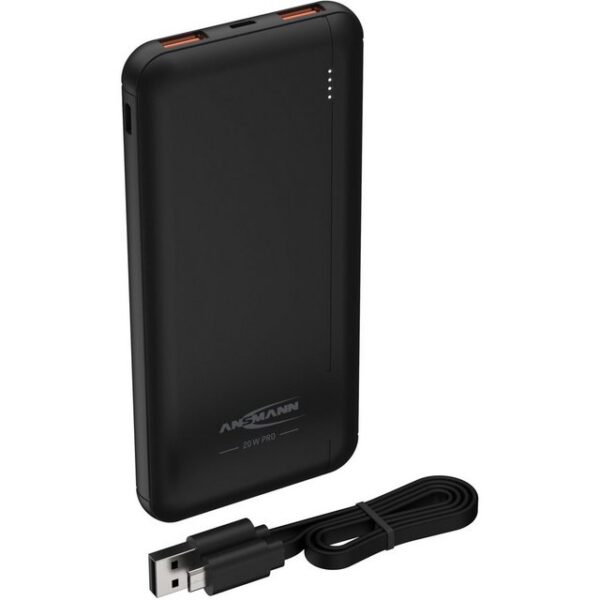 ANSMANN AG Ansmann Powerbank 10000 mAh PB320PD, (10.000 mAh, USB-Ladegerät