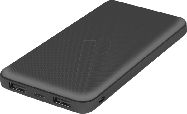 FONTASTIC 262425 - Powerbank, Li-Po, 10000 mAh, USB / USB-C, schwarz