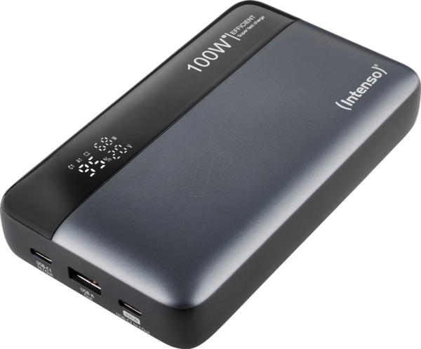 INTENSO 7350050 - Powerbank HE20000, Li-Po, 20000 mAh, 100 W PD, USB-A, USB-C