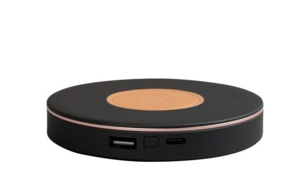 KREAFUNK Wireless Charger (wiCHARGE GO kabelloses Ladegerät & Powerbank, schwarz)