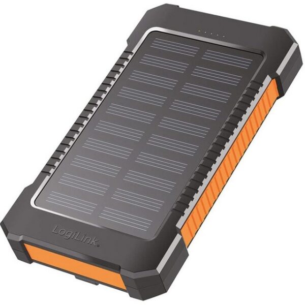 LogiLink Solar-Powerbank 8000 mAh orange Powerbank