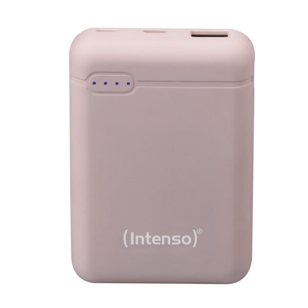 Powerbank XS10000, 10000 mAh, USB-A, Micro-USB, USB-C, Rosa