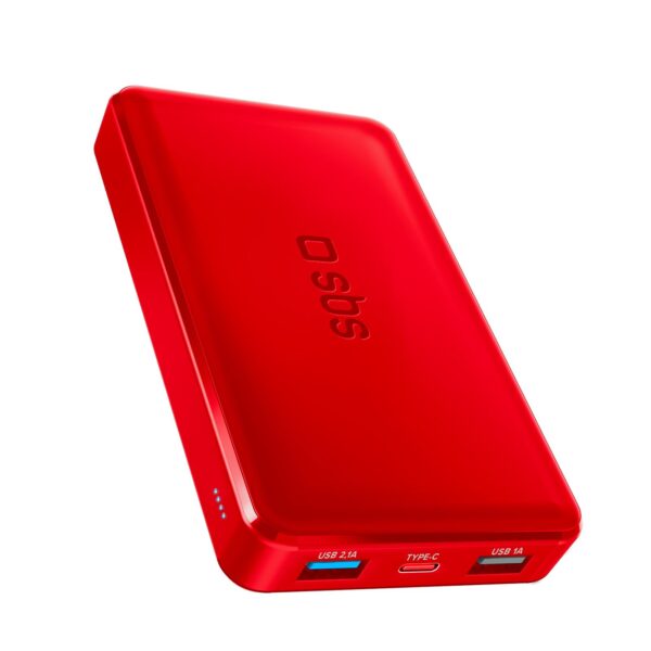 Powerbank fast charge mit 10.000 mAh und 2 USB Red