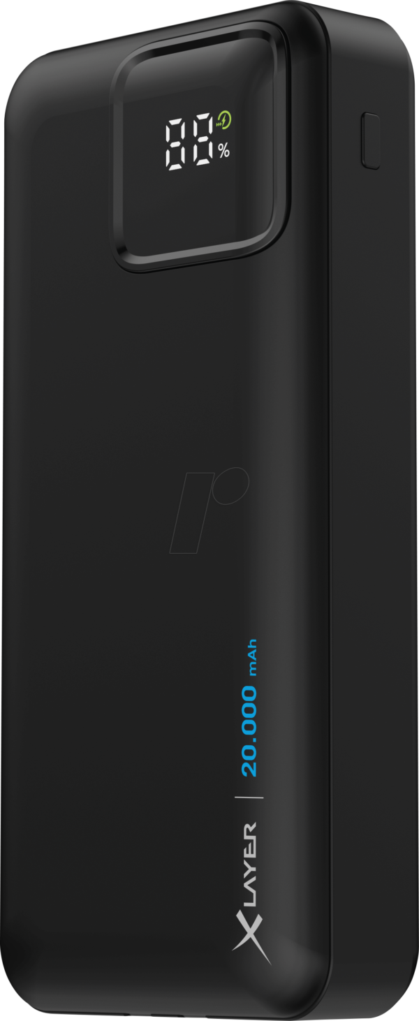 XLAYER 220140 - Powerbank, Li-Po, 20000 mAh, ALL-IN, schwarz